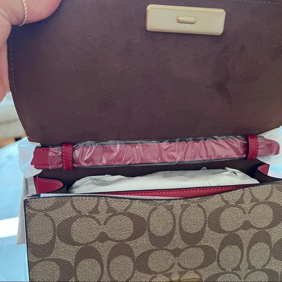 Coach Brynn Flap Crossbody In Signature Canvas Bag - Picture 7 of 12